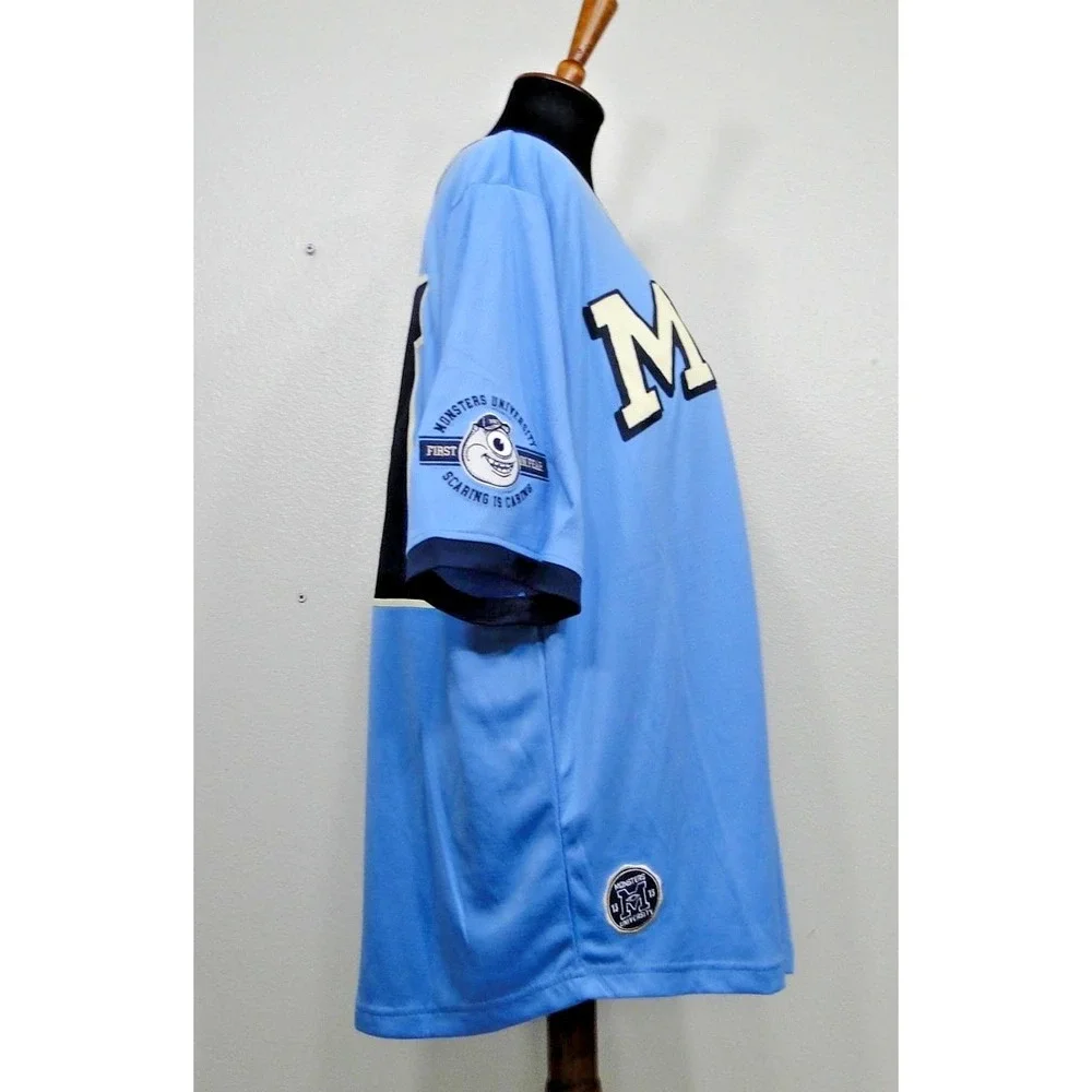 Disney Parks Monsters University Baseball‎ Jersey XL Sulley Mike Wazowski Pixar